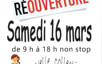 Réouverture après travaux samedi 16 mars